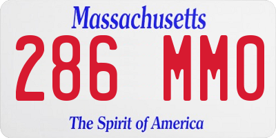 MA license plate 286MM0