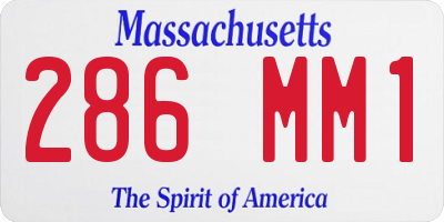 MA license plate 286MM1