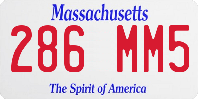 MA license plate 286MM5