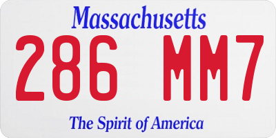MA license plate 286MM7