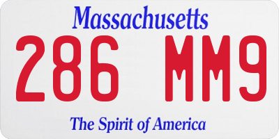MA license plate 286MM9