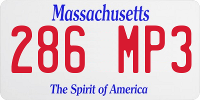 MA license plate 286MP3