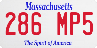 MA license plate 286MP5