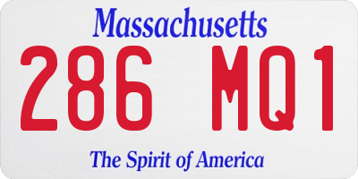 MA license plate 286MQ1