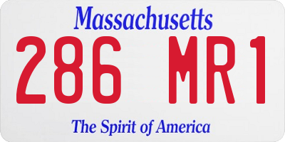 MA license plate 286MR1