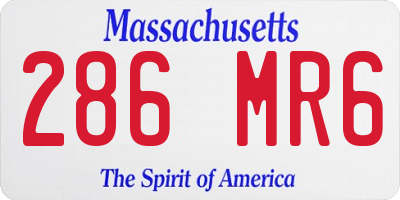 MA license plate 286MR6