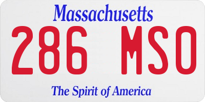 MA license plate 286MS0