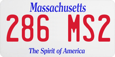 MA license plate 286MS2