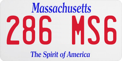 MA license plate 286MS6