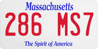 MA license plate 286MS7