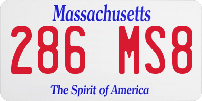 MA license plate 286MS8