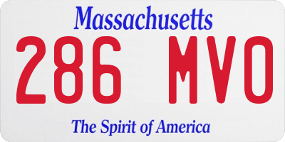 MA license plate 286MV0