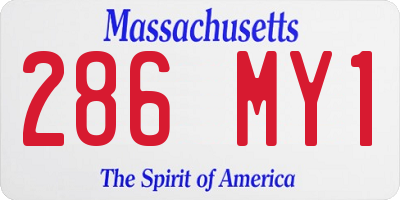 MA license plate 286MY1