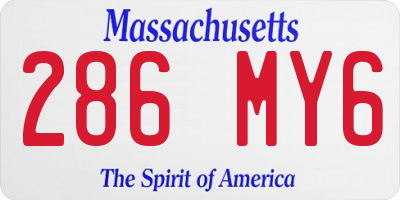 MA license plate 286MY6