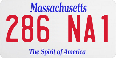 MA license plate 286NA1
