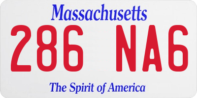 MA license plate 286NA6
