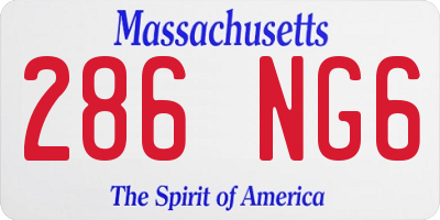 MA license plate 286NG6