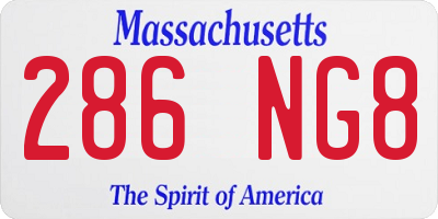 MA license plate 286NG8