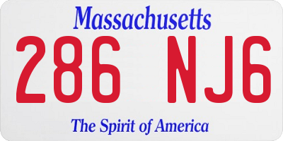 MA license plate 286NJ6