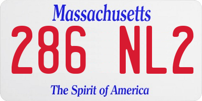 MA license plate 286NL2
