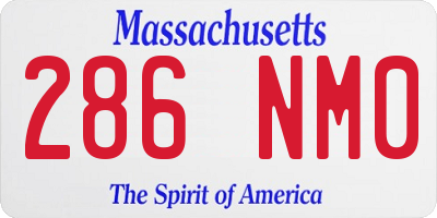 MA license plate 286NM0
