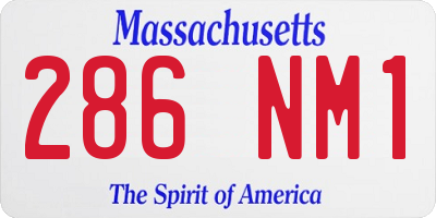 MA license plate 286NM1