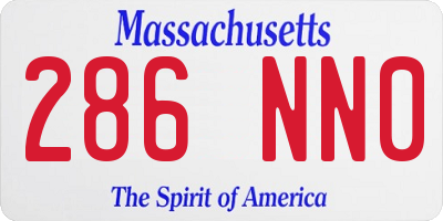 MA license plate 286NN0