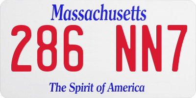 MA license plate 286NN7
