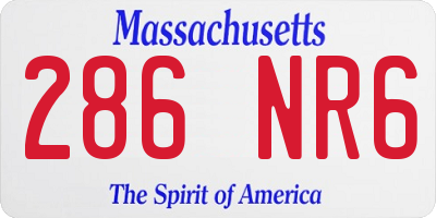 MA license plate 286NR6