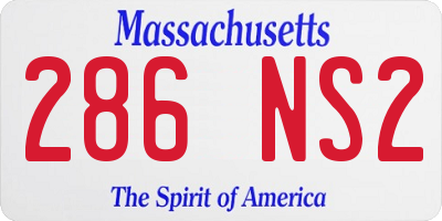 MA license plate 286NS2