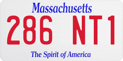 MA license plate 286NT1