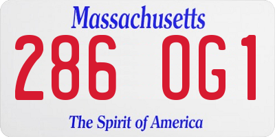 MA license plate 286OG1