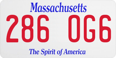 MA license plate 286OG6