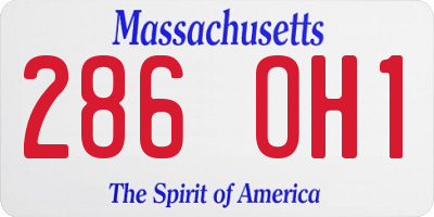 MA license plate 286OH1