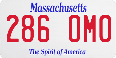 MA license plate 286OM0