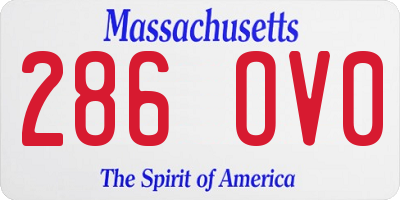 MA license plate 286OV0