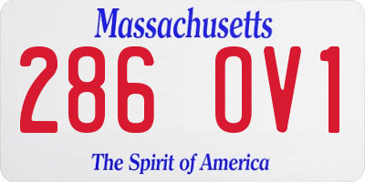 MA license plate 286OV1