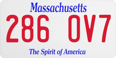 MA license plate 286OV7