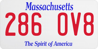 MA license plate 286OV8