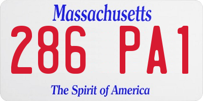 MA license plate 286PA1
