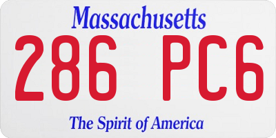 MA license plate 286PC6