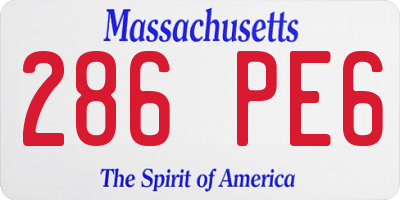 MA license plate 286PE6