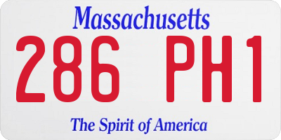 MA license plate 286PH1