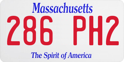 MA license plate 286PH2