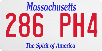 MA license plate 286PH4
