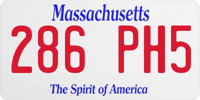 MA license plate 286PH5