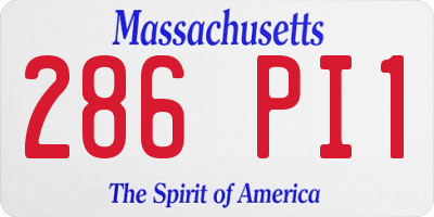 MA license plate 286PI1