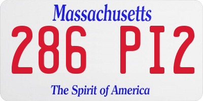 MA license plate 286PI2
