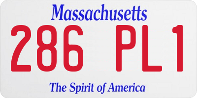 MA license plate 286PL1