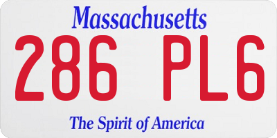 MA license plate 286PL6